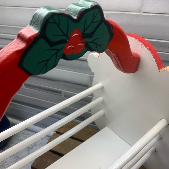 Christmas Snowman Wooden Basket with Handle - Picture 3 of 6